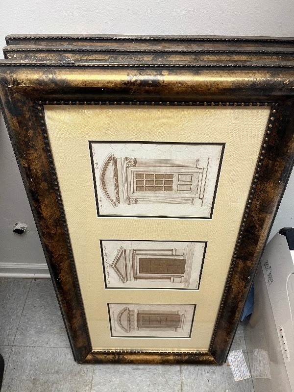 lot 41 image: Gorgeous Professional Design Quality Vintage Aged Picture frames - Replace with your own Pictures 3 x 20 - Bundle of 3