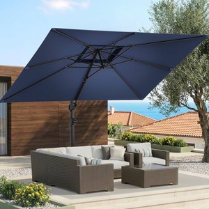 lot 70 image: 9x12FT Cantilever Patio Umbrella Outdoor- Large Offset Heavy-Duty Aluminum Umbrella with 360° Rotation, 6 Tilts, Windproof, 3-Year Fade Resistance for Pool Deck, Navy Blue Retails $285
