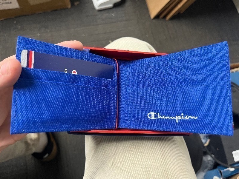 lot 403 image: Champion AUTHENTIC ATHLETIC WEAR Folding Wallet - New - Bold Blue