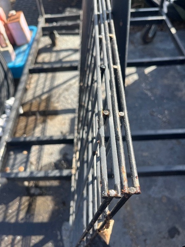 lot 73 image: Bundle of 2 Black Steel Wire Panels 6 x 2 Each