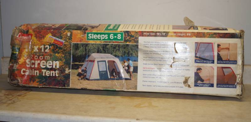 lot 1283 image: Coleman Screen Room Cabin Tent  6-8 Person