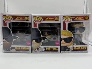 Funko Pop! Rocks ZZ Top Vinyl Figure Lot of 3 w/ Boxes