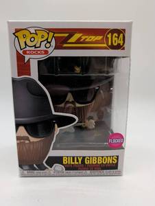 lot 101026 image: Funko Pop Rocks ZZ Top Billy Gibbons #164 Flocked Figure w Box
