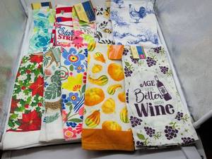 lot 101065 image: Multiple Towel Sets, including Age Gets Better with Wine Towel Set