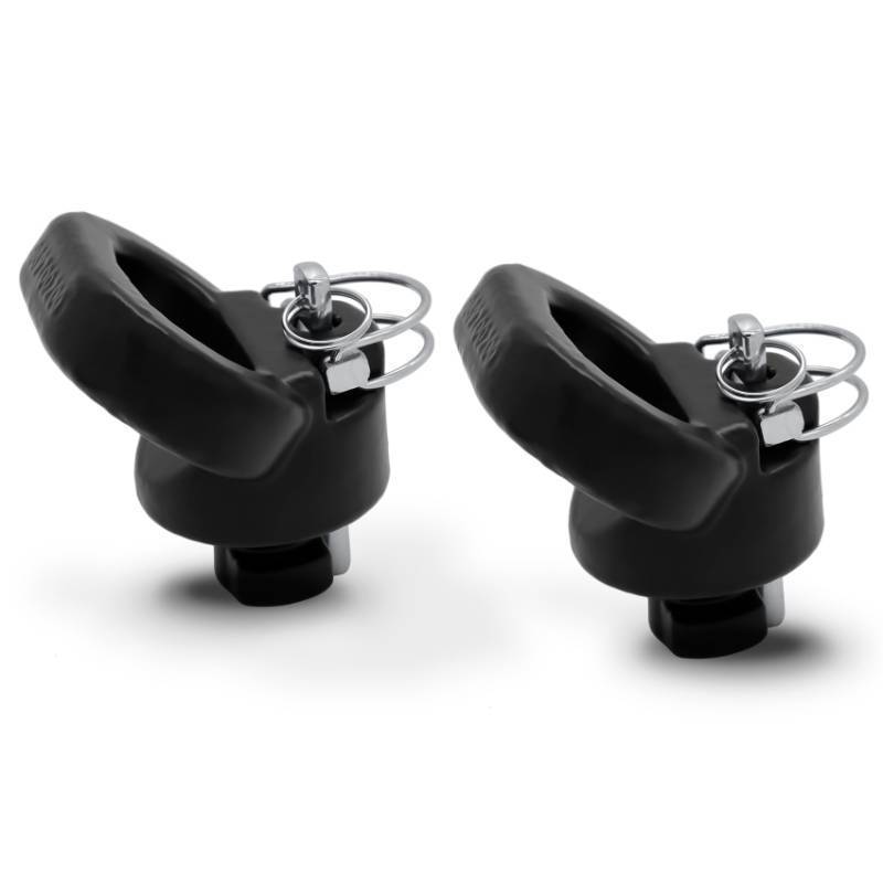 lot 26730 image: 60617 Puck System Gooseneck Safety Chain Anchors, Compatible with 2013-2026 Dodge RAM 2500 3500, Cast Steel Gooseneck Hitch Safety Anchors with Carbide Black Powder Coat Finish, 30000 lbs GTW, 2 PCS - Retail $59