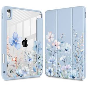 lot 41381 image: May Chen for iPad (A16) 11th Generation Case 11 Inch 2025, iPad 10th Gen Case 2022 10.9 inch, Built-in Pencil Holder with Shockproof Cover Clear Transparent Back Shell Auto WakeSleep, Wild Flowers - Retail $27