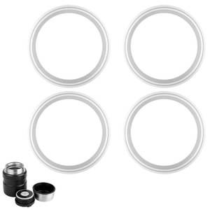 lot 41386 image: Replacement Rubber Gaskets Compatible for Thermos Stainless King 16 & 24 Ounce, Silicone Ring Seal Parts O-Ring Parts Compatible for Thermos Stainless King Food Jar BPA Free Accessories 4 pcs - Retail $6