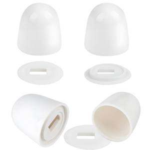 lot 41391 image: Fyroxx 4 Packs White Toilet Bolt Caps, Toilet Bolt Covers Are Suitable for A Variety of Toilet Floor Bolts with Heights of 1.44 Inches or Less, Effectively Hides Bathroom Installation Marks - Retail $4
