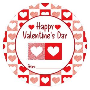 lot 41409 image: FaCraft 25PCS Happy Valentines Day Stickers-Heart Stickers Valentines Day Gift Tags Valentine to from Labels Stickers Valentines Sticker Envelopes Seal Boxes Cards Valentines Party Favor Decorations - Retail $5