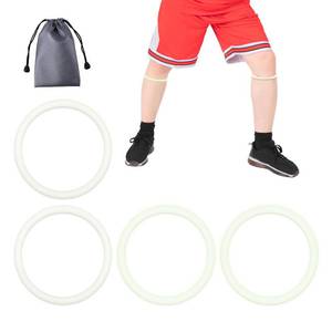 lot 41429 image: Gosknor 4pcs Silicone Patellar Tendon Support Straps, Breathable Knee Bands for Basketball Running & Sports, Stabilizing Patella Brace with Storage Bag for Men Women Workouts (White, Luminous White) - Retail $8