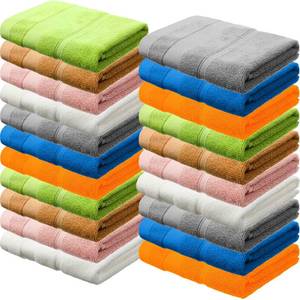 lot 44751 image: Mindsoft 21 Pack Washcloths for Face 14 x 14 Absorbent and Soft Hand Towels Bulk Set 100% Cotton Ring Spun Hand Towels for Bathroom Gym Wash Cloths(Multicolor) - Retail $27