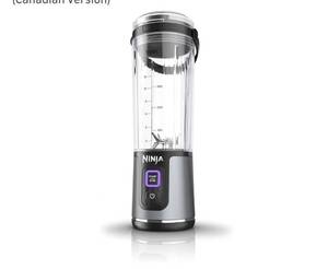 lot 50771 image: Ninja Blast Portable Blender, Cordless, 18oz. Vessel, Personal Blender for Shakes & Smoothies, BPA Free, Leakproof Lid, USB-C Rechargeable, Black, BC151BKC (Canadian Version) - Retail $55