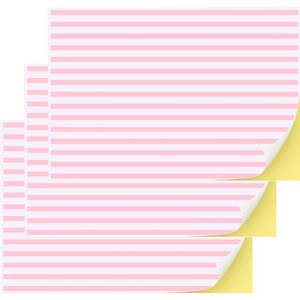 lot 58736 image: Flutesan 3 Pcs Miniature Dollhouse Wallpaper and Flooring Peel and Stick 112 Scale Self Adhesive Doll House Wallpaper DIY Mini Dollhouse Accessories 8.27 x 11.69 Inch(Pink Stripe) - Retail $9