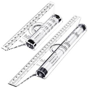 lot 58747 image: Frienda 2 Pieces Plastic Measuring Rolling Ruler Drawing Parallel Multifunctional Drafting Ruler for Architect Office Math(6 Inch, 12 Inch) - Retail $12