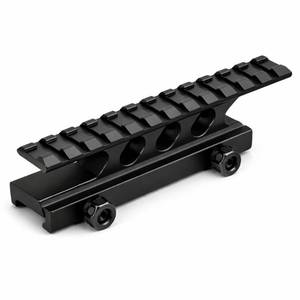 lot 58766 image: 360 Tactical 1 inch High Profile Short Riser Mount Matte Black Picatinny 13 Slot for Scopes and Optics Lockdown Series Lightweight Riser Mount  High Profile 5.5 inch L  13 Slot (High Profile Rail 2) - Retail $14