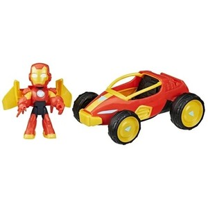 lot 50017 image: Marvel Iron Man and his Awesome Friends Iron Racer Action Figure & Toy Vehicle for Kids Ages 3 and up