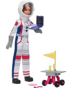 lot 50021 image: Barbie 65th Anniversary Careers Astronaut Doll and 10 Accessories Including Rolling Rover and Space Helmet