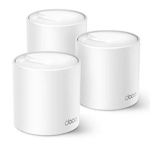 lot 50029 image: TP-Link AX2700 W-Fi 6 Dual-Band AI-Driven Home Mesh Router System, Replaces Individual Routers and Extenders, Connects over 150 Devices, Indoor Coverage up to 6,300 Sq. ft., - Deco W8100 (3-Pack) - Retail $149