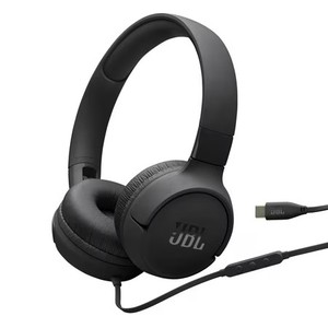 lot 50034 image: JBL Tune 520C - USB-C Wired on-ear headphones with Hi-Res Audio support, JBL Pure Bass Sound, comfort fit, USB-C connectivity, 3-button remote with microphone and EQ presets control (Black)
