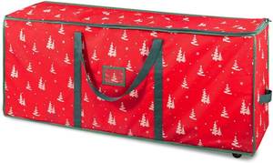 lot 50096 image: ELONG HOME 7.5ft Christmas Tree Storage Bag with Wheels, Tear-Resistant Oxford Christmas Tree Storage with Reinforced Handlesand Zipper