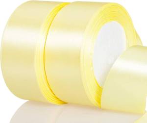 lot 50127 image: ATRBB 1 12 Inch Baby Maize Satin Ribbon, 50 Yards Solid Fabric Ribbon for Gift Wrapping, Bouquets, Wedding and Home Decor, 25 Yardsroll x 2 Rolls COLOR PINK STOCK PHOTO APPROXIMATE