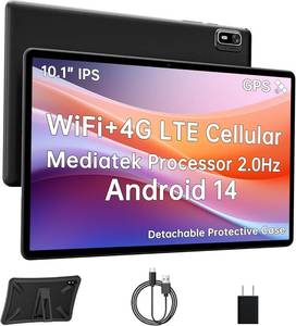 Fitifun Tab 10 Lite Android 14 Tablet 10.1 Inch, Quad-Core CPU 2GB RAM, 32GB, TF Expandable, IPS Display, WiFi, Bluetooth, 2.0MP Cameras