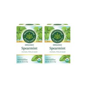 lot 50187 image: Traditional Medicinals Organic Tea - Spearmint 16 Bags (Pack of 2)