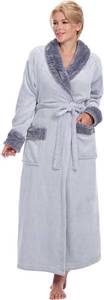 lot 50191 image: Plush Robes for Women Fleece Bathrobes with Shawl Collar, Warm and Cozy Womens Luxury Robes Long, Medium