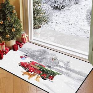 lot 50213 image: Christmas Winter Country Snow Kitchen Rug 39 x 20 Inch Non-Slip Cushioned Comfort Entryway Door Mats Perfect Carpet for Home Decor