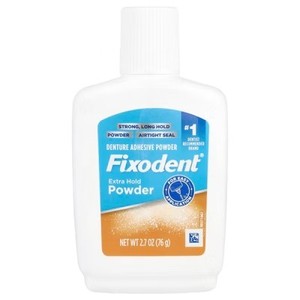 lot 50224 image: 2 Boxes Fixodent Denture Adhesive Powder, Extra Hold, 2.7 oz (76 g)