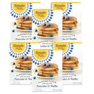lot 50246 image: Simple Mills Almond Flour Pancake & Waffle Mix, Original - Gluten Free, Plant Based, Paleo Friendly, Breakfast 10.7 Ounce (Pack of 6)