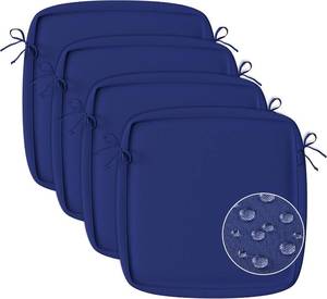 lot 50277 image: Patio Cushion Covers, Waterproof Outdoor Cushion Covers for Patio Furniture Set of 4, Replacement Outdoor Seat Cushions Covers with Attach Straps and Hidden Zipper, 24 x 24 x 4 Inch, BLACK STOCK PHOTO APPROXIMATE