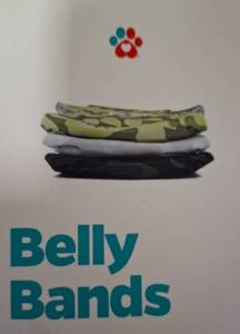 lot 50290 image: BELLY BANDS 3 WASHABLE BELLY BANDS FOR PETS