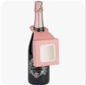 lot 50300 image: PINK WINE BOTTLE HANGER BOX 12 PACK