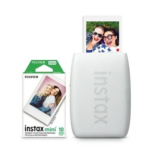 lot 50274 image: Fujifilm instax Mini Link 3 Smartphone Wireless Printer with 10 pack Film, Clay White (Value Pack)