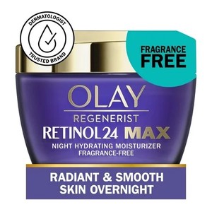 lot 50324 image: Olay Skincare Regenerist Retinol 24 MAX Night Face Moisturizer, Anti-Aging Cream, 1.7 oz Jar