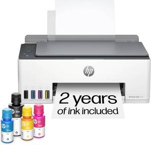 lot 50344 image: HP Smart Tank 5101 Wireless All-in-One Refillable Printer, Scanner, Copier with 2 years of Ink included, Wireless printer-for-home use an EcoTank Alternative (1F3Y0A) - Ink on Printer