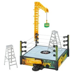 lot 50399 image: WWE Money In The Bank Cash-in Ring Playset with Accessories, 2 Play Modes, 40 Sounds & Phrases