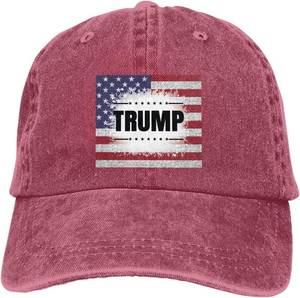 lot 50479 image: USA Flag Trump Baseball Cap Golf Dad Hat Adjustable Original Classic Low Profile Cotton Hat Men Women