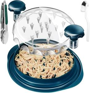 lot 50480 image: Premium Chicken Shredder Tool Twist   Food Grade Chicken Breast Shredder & Meat Grinder with Ergonomic Anti Slip Handle, Manual Kitchen Tool for Poultry, Meat & Vegetables   Dishwasher Safe, BPA Free, Color red