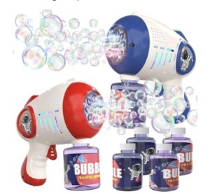 lot 50487 image: EagleStone Bubble Guns for Kids 4-8, 2 Pack Light-Up Automatic Bubble Gun Blasters with 4 Solution, Bubble Machine for Toddlers, Outdoor Summer Toy, Easter Gifts, Birthday Wedding Party Favors
