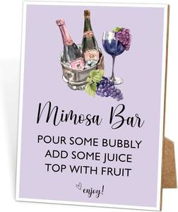 lot 50491 image: Winery Mimosa Bar Sign,Bridal Shower Decorations,Wedding Shower Decorations,Bubbly Bar Sign,Mimosa Bar Supplies,for Wedding Engagement Birthday Party,Bachelorette Party,16