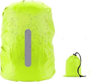 lot 50498 image: Hi-Visibility Waterproof Backpack Rain Cover with Reflective Strip and Adjustable Buckle Strap-Ultralight, Anti-Dust, Anti-Theft, Ideal for Outdoor Hiking, Camping, Cycling and Traveling(Yellow, XL)
