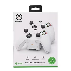 lot 12023 image: PowerA Duo Charging Station for Xbox Series XS Controllers - White