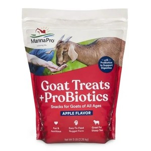lot 12040 image: Manna Pro Goat Treats with Probiotics, Apple Flavor, 5 lbs