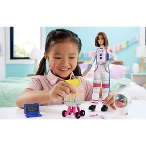 lot 12068 image: Barbie 65th Anniversary Careers Astronaut Doll & 10 Accessories Including Rolling Rover & Space Helmet