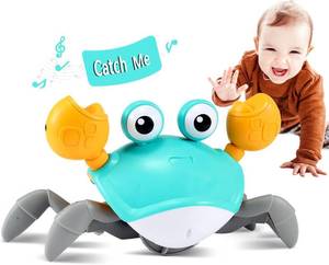 lot 12091 image: control future Crawling Crab Baby Toy - Infant Tummy Time Toys 3 4 5 6 7 8 9 10 11 12 Babies Boy 3-6 6-12 Learning Crawl 9-12 12-18 Walking Toddler 36 Months Old Music Development 1st Birthday Gifts