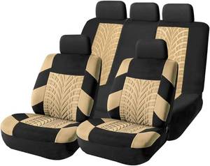 lot 12111 image: Car Seat Covers Full Set, Polyester Front Bucket Seat Protectors with Split Bench Back Seat Covers, Breathable Thicken Premium Sporty Seat Cushions, Auto Accessories for Car, SUV (GrayBlack)