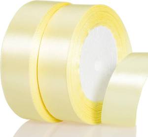 lot 55004 image: ATRBB 1 Inch Baby Maize Satin Ribbon, 50 Yards Solid Fabric Ribbon for Gift Wrapping, Bouquets, Wedding and Home Decor, 25 Yardsroll x 2 Rolls - PINK
