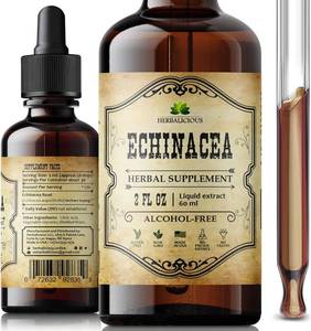 lot 55025 image: Echinacea Supplement - Natural Root Extract Liquid Drops - Antioxidant Rich Formula for Immune Function Support - Vegan Herbal Tincture - Non-GMO, Alcohol-Free & Gluten-Free - 2 Fl. Oz.